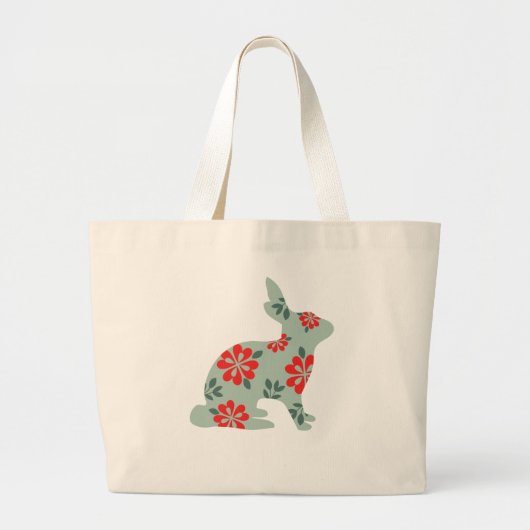 Volg de eerlijke druk van de Rabbit Alice matrix Grote Tote Bag (Voorkant)