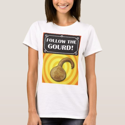 Volg de Gourd. T-shirt (Voorkant)