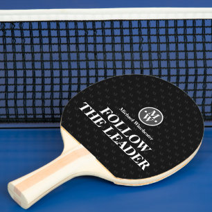 VOLG DE LEADER Monogram Zwart Tafeltennisbatje