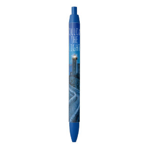 Volg de lichtvuurtoren zwarte inkt pen