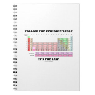 Volg de periodieke tabel Het is de wet (chemie) Notitieboek