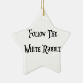 Volg de White Rabbit Alice Keramisch Ornament (Rechts)