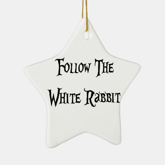 Volg de White Rabbit Alice Keramisch Ornament (Rechts)
