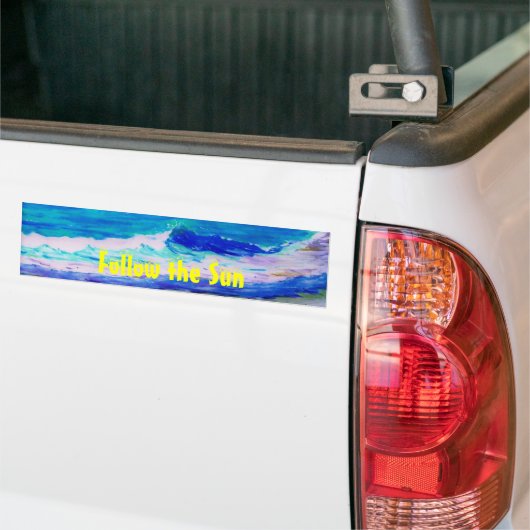 Volg de zon bumpersticker (Op Truck)