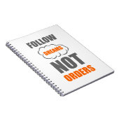 Volg dromen niet bevelen notitieboek (Rechterzijde)