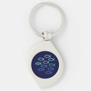 Volg hem - Ontwerp Ichthus Sleutelhanger