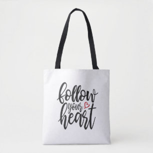 Volg het citaat van je hart Valentijns   Tote bag