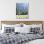 Volg het pad canvas afdruk (Insitu (Slaapkamer))