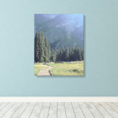 Volg het pad canvas afdruk (Insitu (Houten vloer))