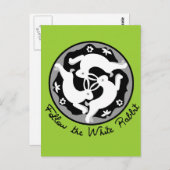 Volg het witte konijn briefkaart (Voorkant / Achterkant)