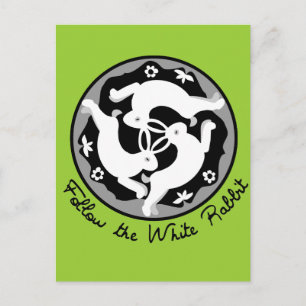 Volg het witte konijn briefkaart