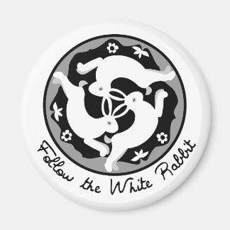 Volg het witte konijn magneet