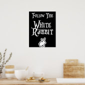 Volg het witte konijn poster (Keuken)