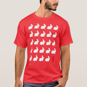 Volg het witte konijn t-shirt