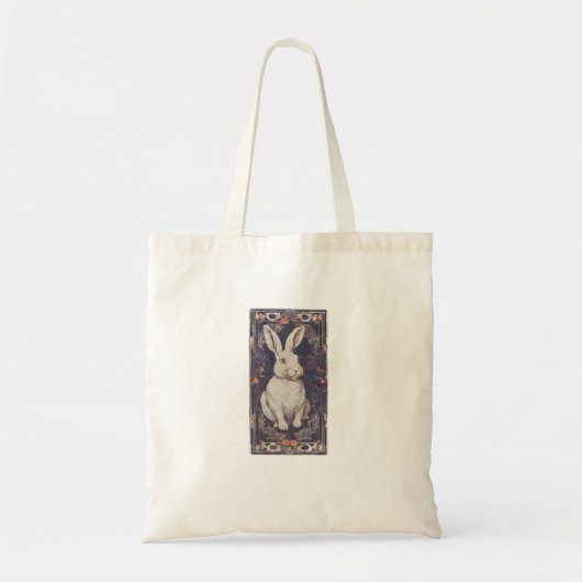 Volg het witte konijn tote bag (Voorkant)