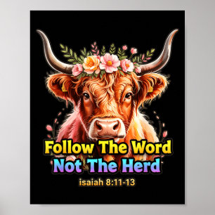 Volg Het Woord Niet De Kudde Christelijke Western Poster