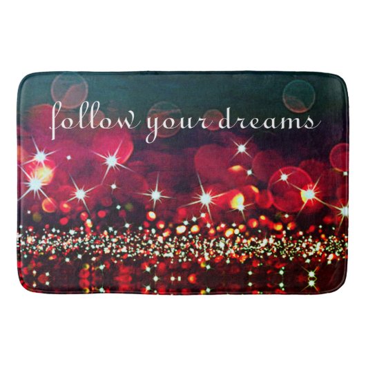 Volg je dromen Glitter Sparkle Bath Mat (Voorkant)