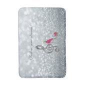 Volg je dromen, glitterij, hakken, Violine Key Badmat (Voorkant Verticaal)