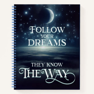 Volg je dromen met Earth Moon & Stars Journal Notitieboek