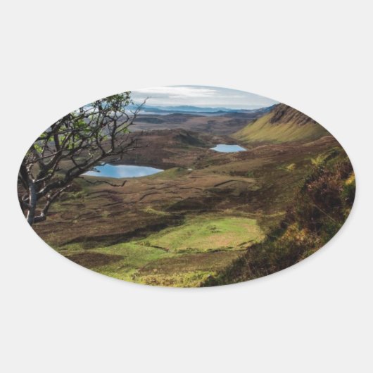 Volg je dromen! ovale sticker (Voorkant)