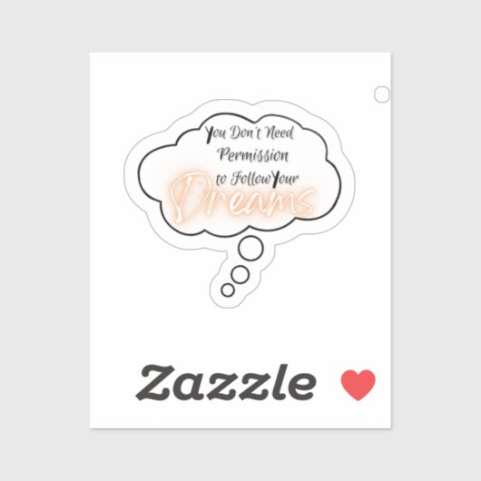 Volg je dromen sticker (Vel)