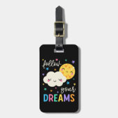 Volg je dromen | Wolk & Moon Bagagelabel (Voorkant verticaal)