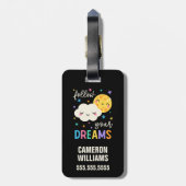 Volg je dromen | Wolk & Moon Bagagelabel (Achterkant verticaal)