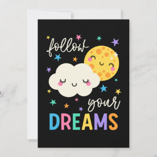Volg je dromen Wolk & Moon Kaart