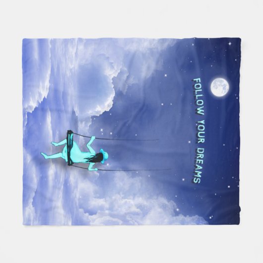 Volg je droom fleece deken (Voorkant (Horizontaal))