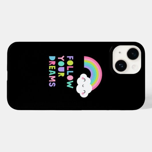 Volg je droombeeld en regenboogwolk Case-Mate iPhone case (Achterkant (horizontaal))