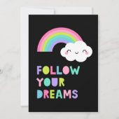 Volg je droombeeld en regenboogwolk kaart (Voorkant)