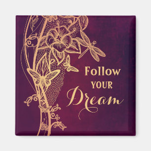 Volg je droomlegante vlinder op Bourgogne Magneet