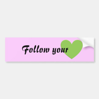 Volg je hart bumper sticker