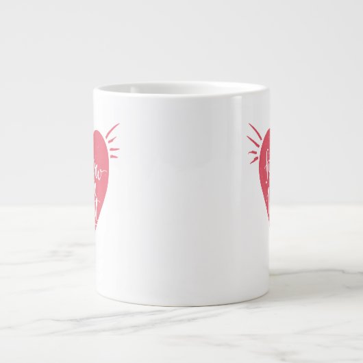 Volg je hart extra grote beker (Voorkant)