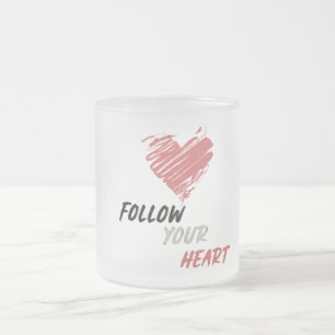 Volg je hart matglas koffiemok
