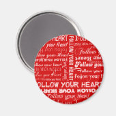 Volg je hart (rood) magneet (Voorkant / Achterkant)
