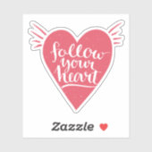 Volg je hart sticker (Vel)