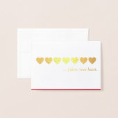 Volg je hart... Valentijn Folie Kaarten (Voorkant met envelop)