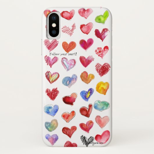 Volg je hart x universeel Case-Mate iPhone case (Achterkant)