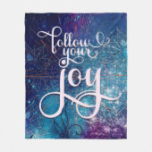 Volg je Joy - Aqua Affirmation Artistry Fleece Deken (Voorkant)