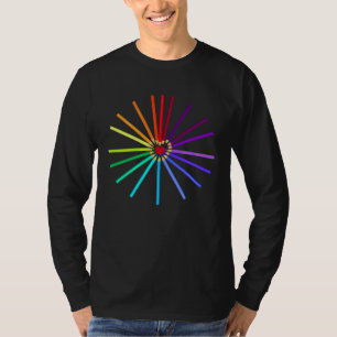 Volg je kunsthart kunstenaar kleurpotloden t-shirt