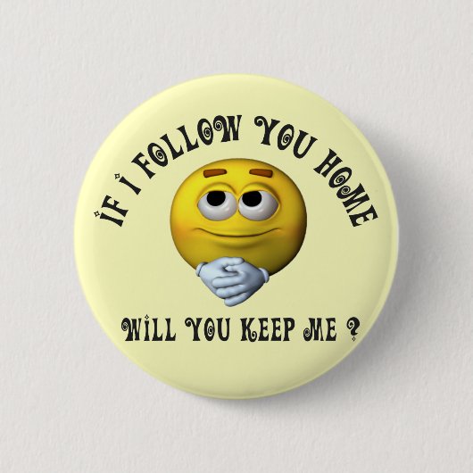 Volg je ronde button 5,7 cm (Voorkant)