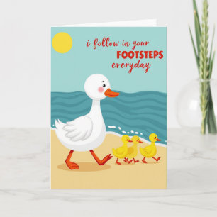 Volg Je Stappen Strand Scène Kaart