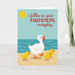 Volg Je Stappen Strand Vogel Kaart