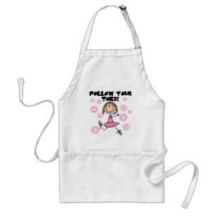 Volg je tenen Ballerina T-shirts en cadeaus Standaard Schort