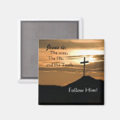 Volg Jesus Magnet Magneet (Voorkant / Achterkant)