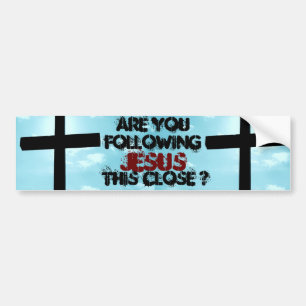 Volg Jezus Christus Inspirerende Geloof Kerk Kunst Bumpersticker