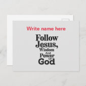 Volg Jezus Gepersonaliseerd Briefkaart (Voorkant / Achterkant)