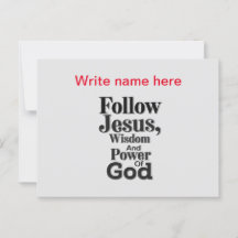 Volg Jezus Gepersonaliseerde Briefkaart