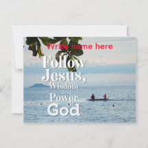 Volg Jezus Natureview Gepersonaliseerde Ansichtkaa